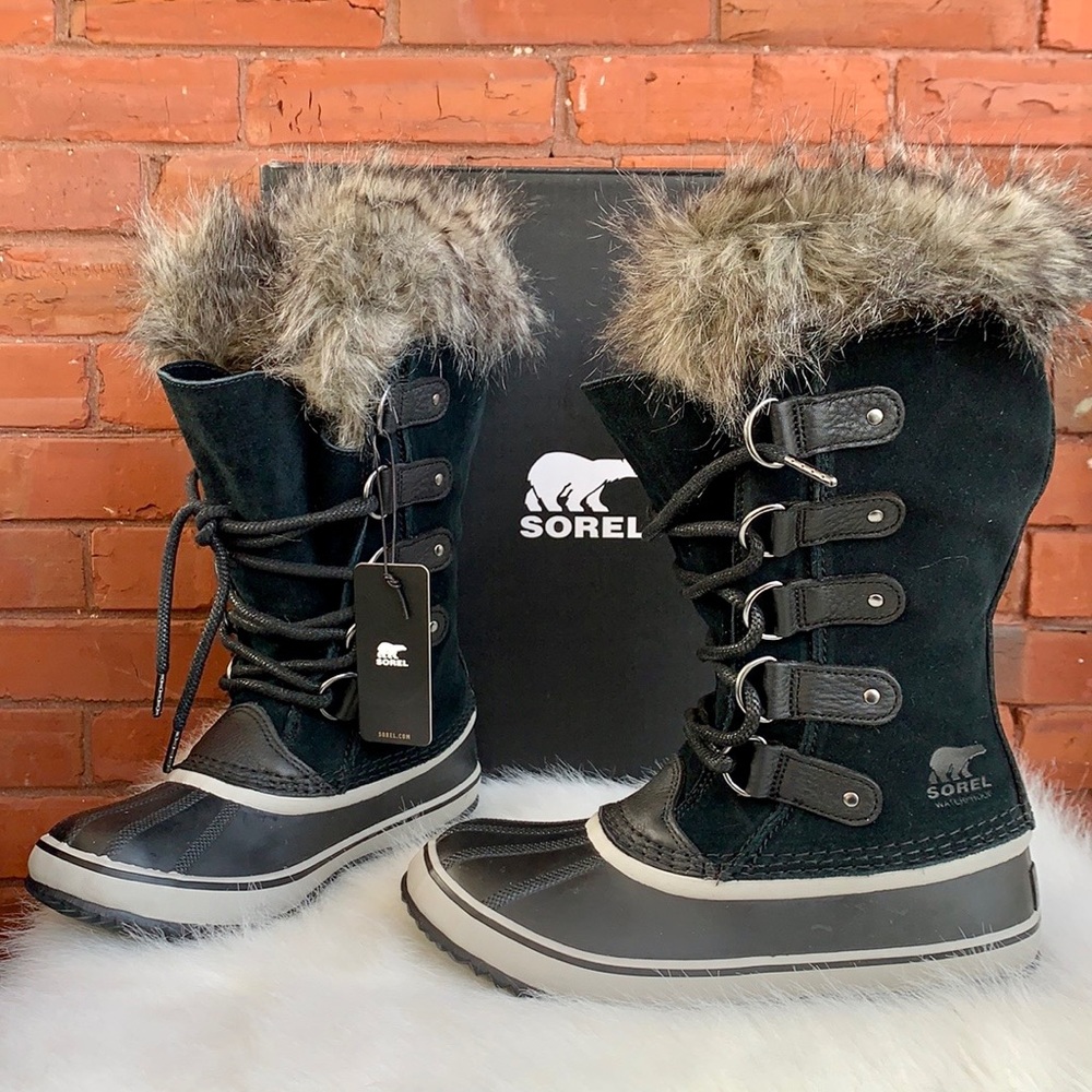 SOREL NEW! Joan of Arctic Waterproof Fur Cuff Tall Lace Up Winter Snow Boots - Picture 6 of 16